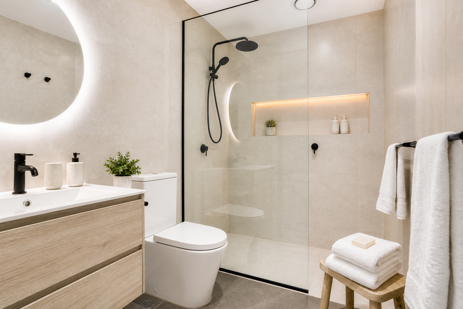 Airbnb bathroom sanitised between guest stays in Brisbane