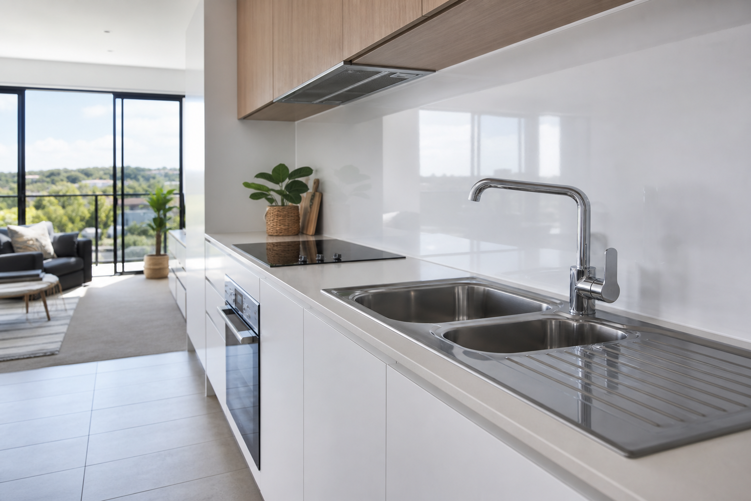 Airbnb kitchen sanitised between guest stays