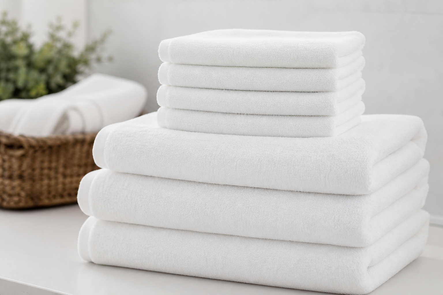 Professionally folded towels for short-stay rental properties