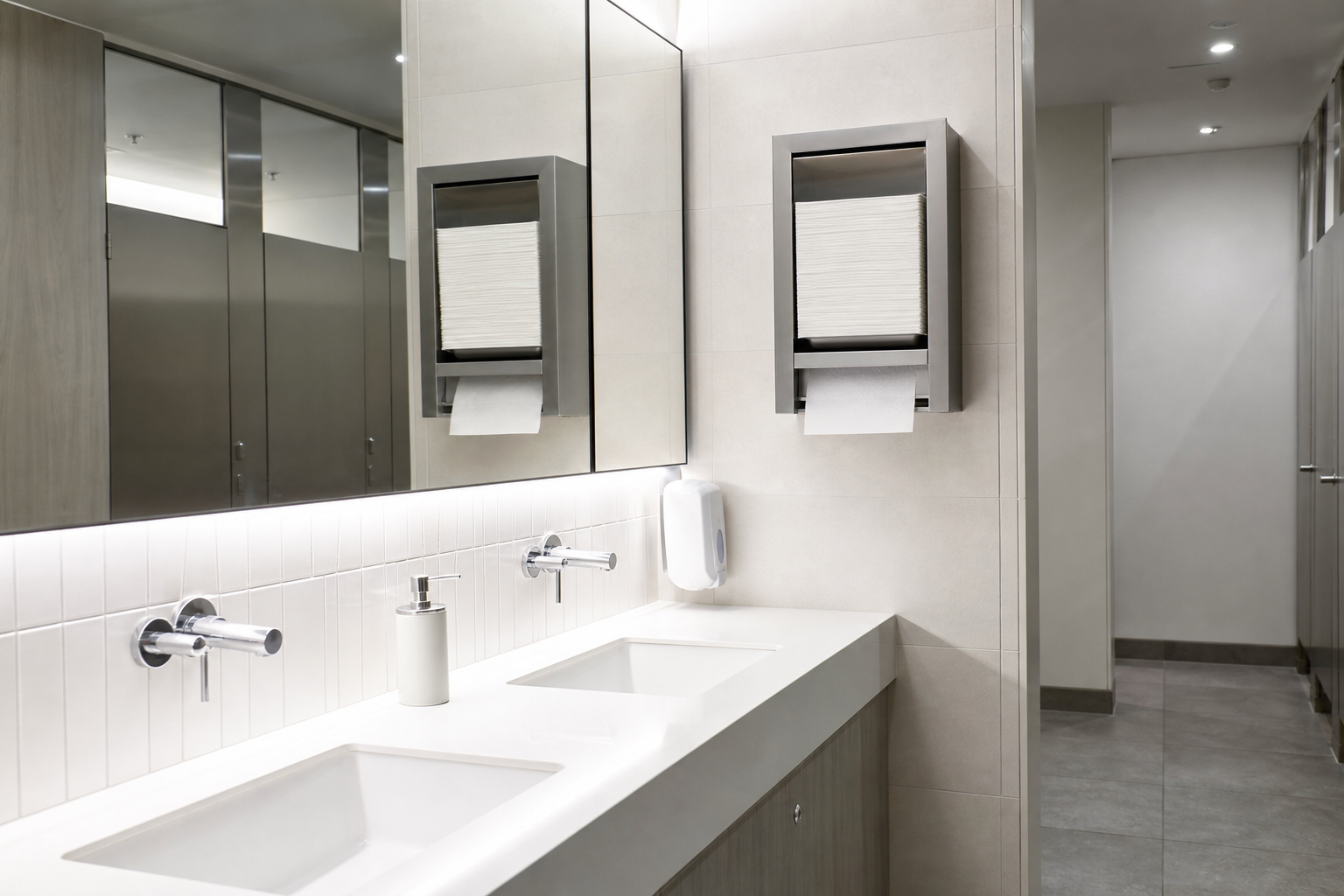 Sanitised workplace amenities in South Brisbane office