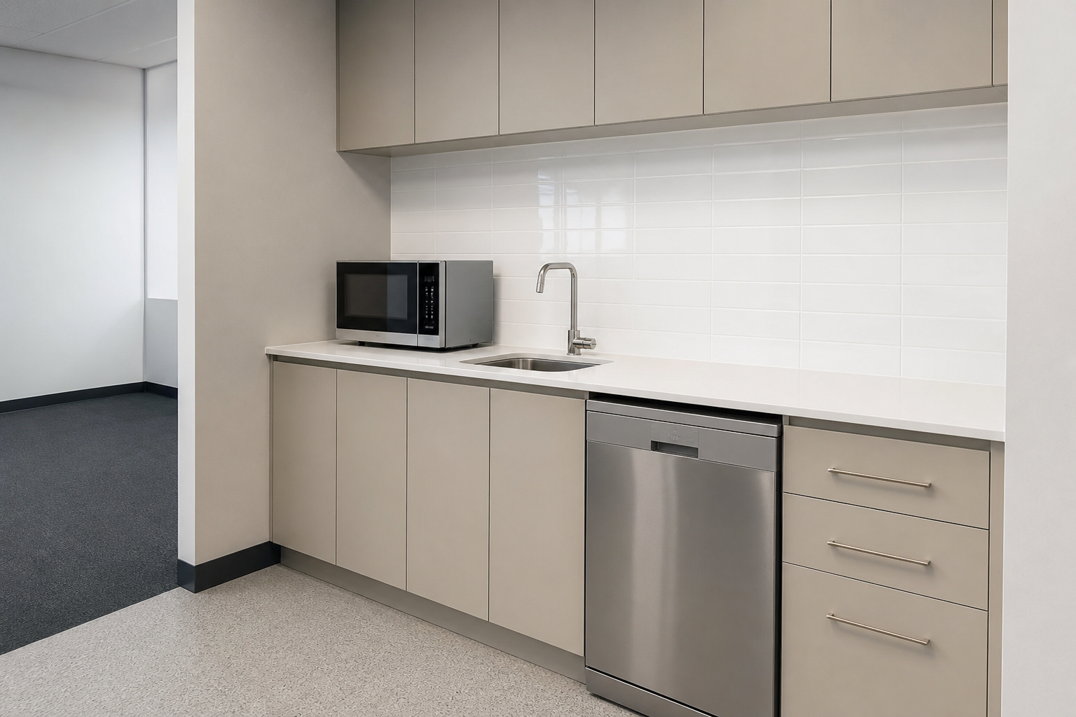 Office kitchenette cleaning South Brisbane commercial tenancy