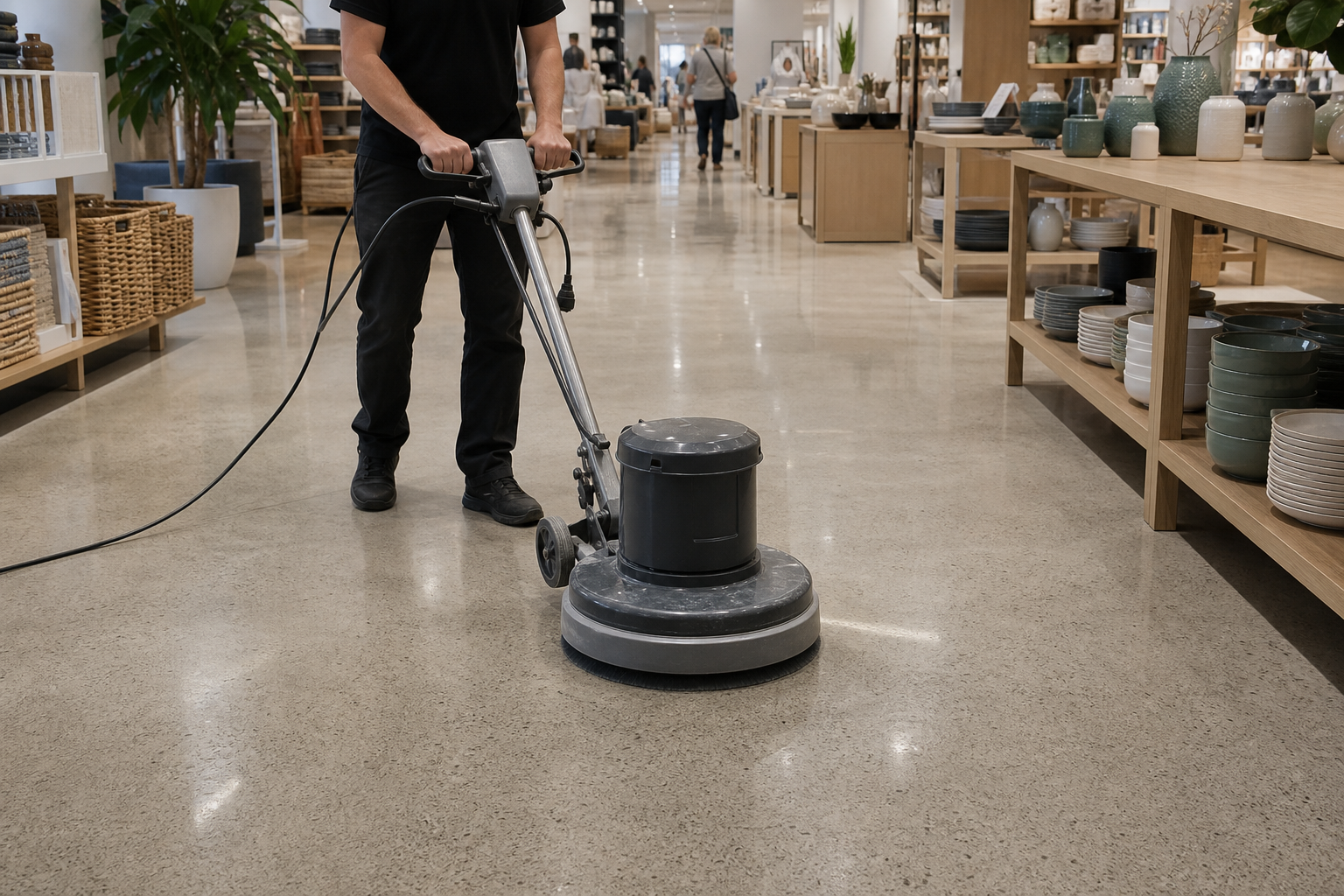 Mount Gravatt retail showroom floor cleaning
