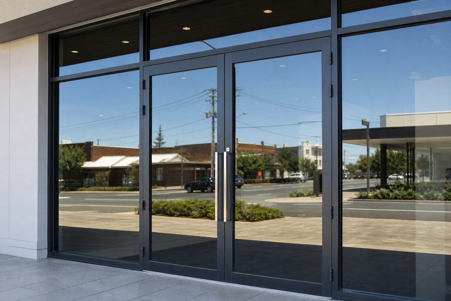 Streak-free entry glass at Mount Gravatt retail tenancy