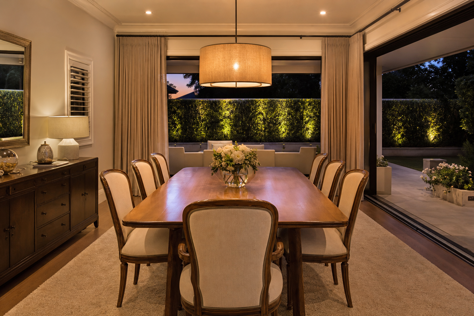 Formal entertaining area cleaning in Wishart residence